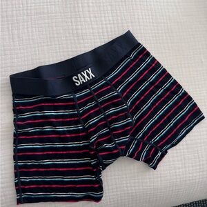 SAXX Men's Boxer Briefs - Black with Multicolor Stripes